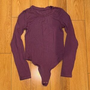Women's Long Sleeve Bodysuit - Purple